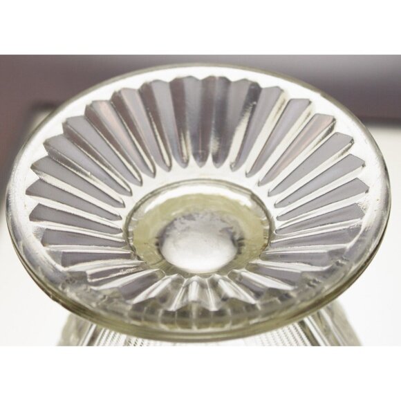 Vtg 50s Jeanette Glass Iris Herringbone Clear Glass Pitcher 2 quart Depression - Picture 10 of 10